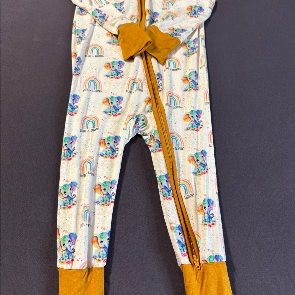 Colorful Kids‎ One Piece with Rainbow and Animal Print bamboo